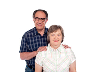 Fototapeta premium Happy senior lovable couple posing