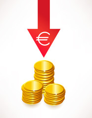 The concept of depreciation of money. Euro