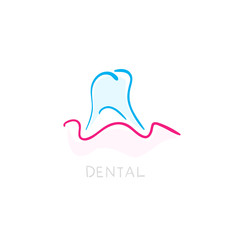 Dental icon. Illustration of teeth as icon