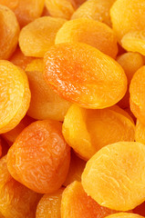 Dried apricots close-up