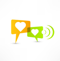love. Concept speech bubbles