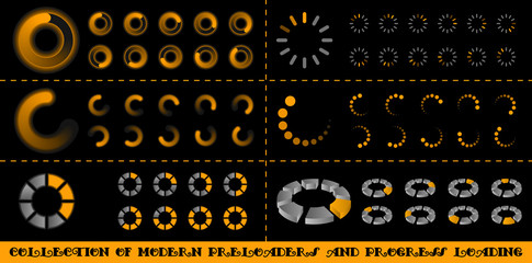 Collection of modern preloaders and progress loading