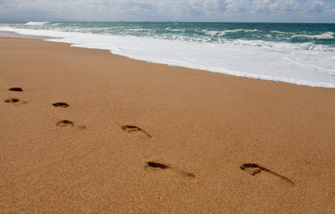 Huellas en la arena