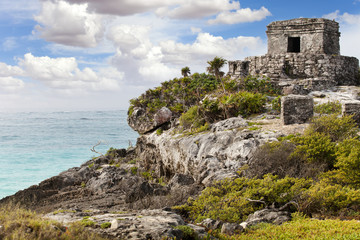 mayan ruins near the beach, Tulum, Mexico