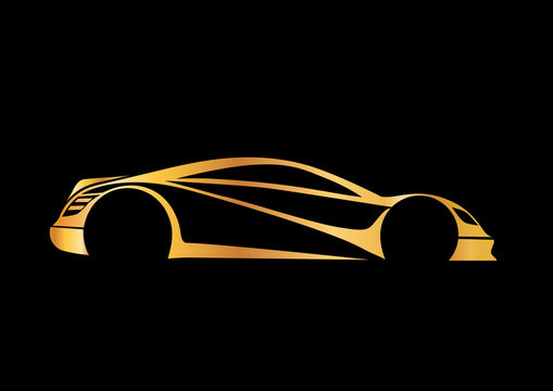 Hızlı ve karizmatik altın otomobil