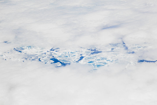 sheet of ice floating on the arctic ocean
