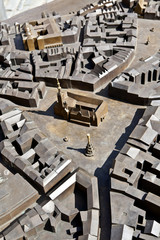 Model of city center of Olomouc