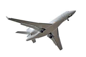 modern passenger jet plane isolated over white