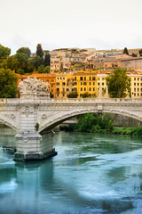 Fototapeta na wymiar Bridge over Tiber