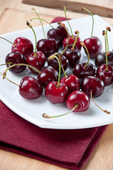 Obraz na płótnie Canvas Still life food: sweet cherries