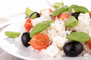 rice salad with vegetables