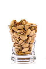 Glass of pistachios