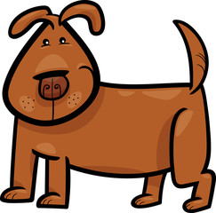 cartoon doodle of funny dog
