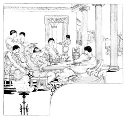 Antiquity : Roman Banquet - obrazy, fototapety, plakaty