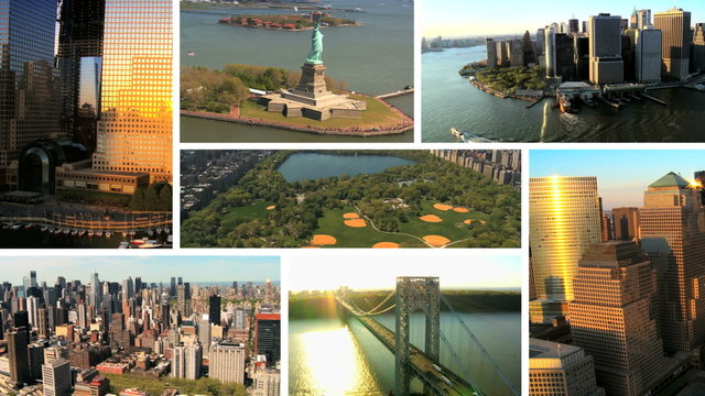Montage Aerial Images, New York, USA