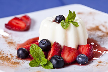 Panna Cotta With Fruits And Cinnamon
