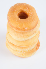 donuts on a white background