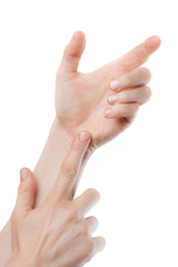 Close-up of hands holding nothing