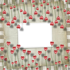 Greeting Card to St. Valentine's Day with hearts