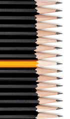 Yellow Pencil Standing Out
