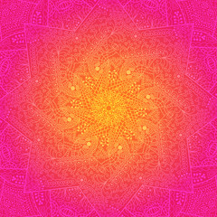 Vibrant Vintage Ornament Pink Card