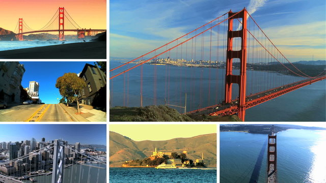 Montage Images Scenes San Francisco, USA