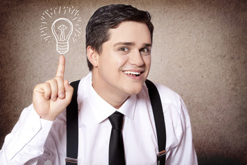 American businessman show idea.