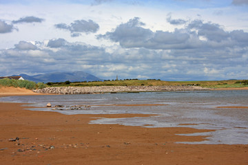 Fototapeta na wymiar plaża w Haverigg, Cumbria