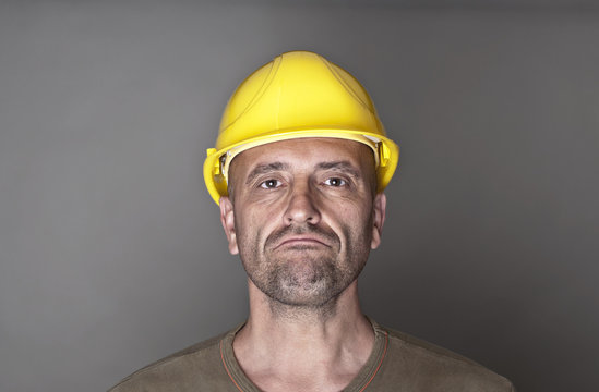 Unhappy, sceptical worker