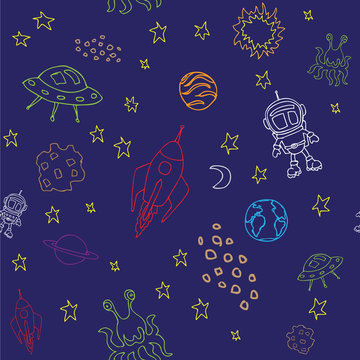 Seamless outer space pattern