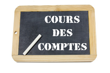 Fototapeta premium ardoise cours des comptes