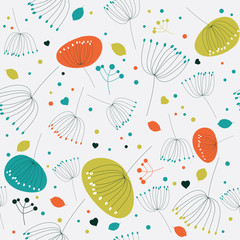 Seamless floral pattern, texture with flowers