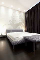 Interior of designer bedroom