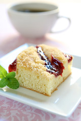Raspberry Cake and Coffee