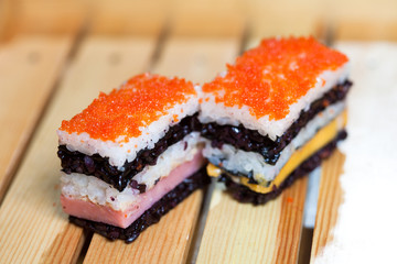Traditional Japanese food -sushi.