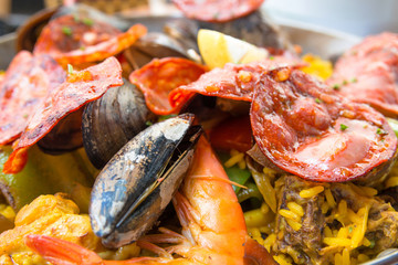 traditionnal spanish food paella.