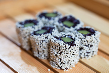 Traditional Japanese food -sushi.