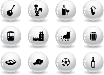 Web buttons, portuguese icons © katerinarspb