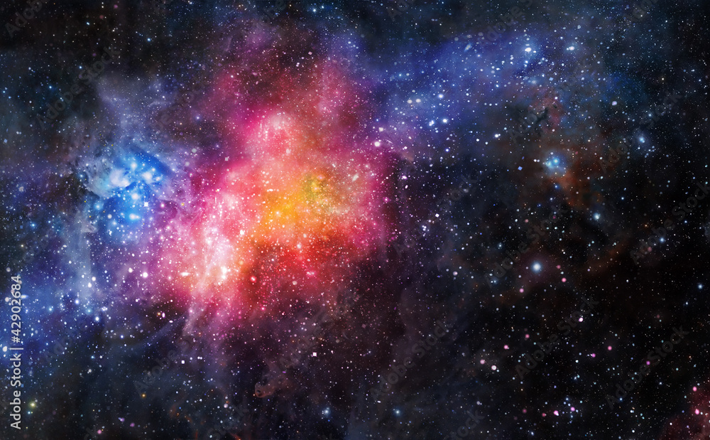 Wall mural nebula gas cloud in deep outer space