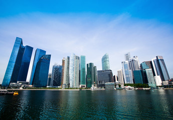 Fototapeta na wymiar Skyline of Singapore business district