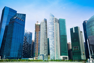 Obraz premium Skyscrapers of Singapore business district, Singapore