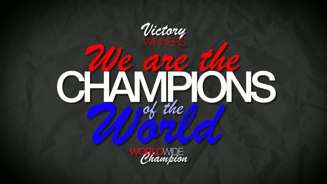 We are the champions of the world tag cloud video