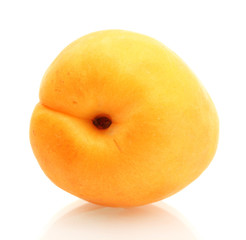 ripe sweet apricot isolated on white