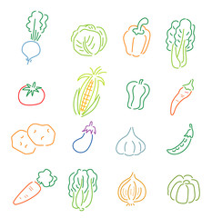 野菜の線画