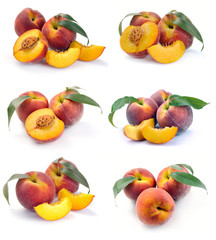 peach and a half and leaves