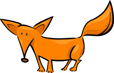 cartoon illustration of red fox