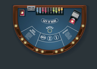 Vector Let It Ride table layout