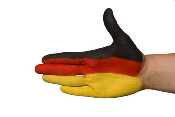 Hand bemalt in Deutschlandfarben