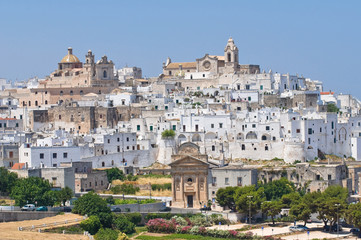 Panoramic view of Ostuni. Puglia. Italy. - obrazy, fototapety, plakaty