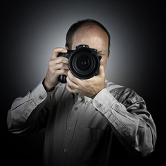 Fototapeta premium a man with photo camera